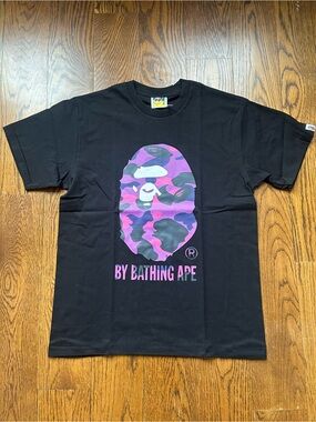 Bape black purple camo t shirt